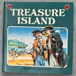 $7 Add-On 💟Treasure Island Hardcover Book - Usborne Picture Classics 1982